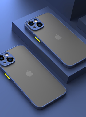 苹果13手机壳新款镜头全包防摔iphone13promax套透明磨砂13pro简约潮牌适用13mini网红高级感男女款