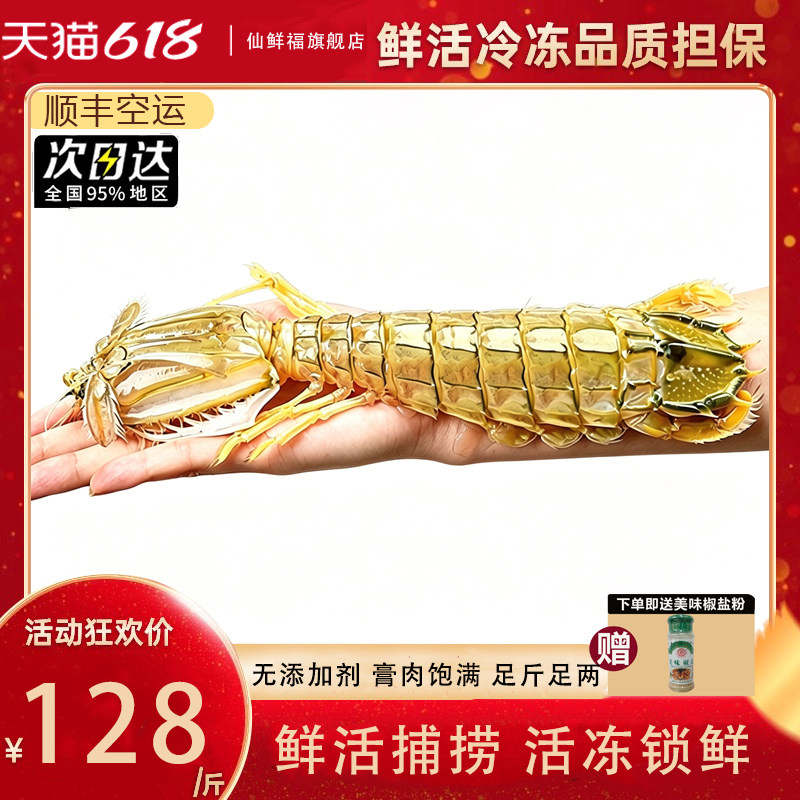 泰国鲜活冷冻熟冻濑尿虾特大皮皮虾海鲜水产巨型熟冻特大富贵虾姑