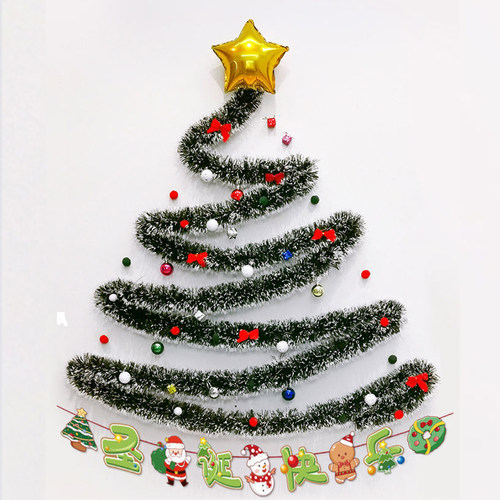 圣诞节装饰蓬松毛条DIY圣诞树