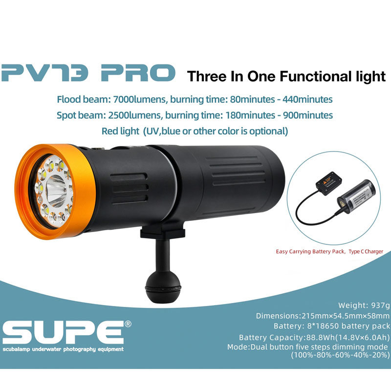 ScubalampPV73Pro照摄影补光灯