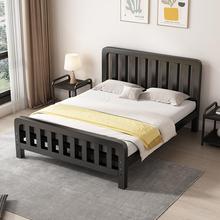 铁床不锈钢床架现代简约家用卧室双人1.8m铁架床出租房单人铁艺床