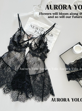 SEXY ALLURE 纯情初恋*钢托聚拢女士吊带睡裙前开扣蕾丝性感睡衣