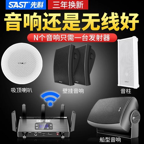 先科无线蓝牙挂墙式商用音箱