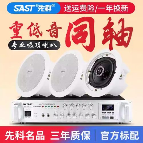 先科同轴天花吸顶音响套装