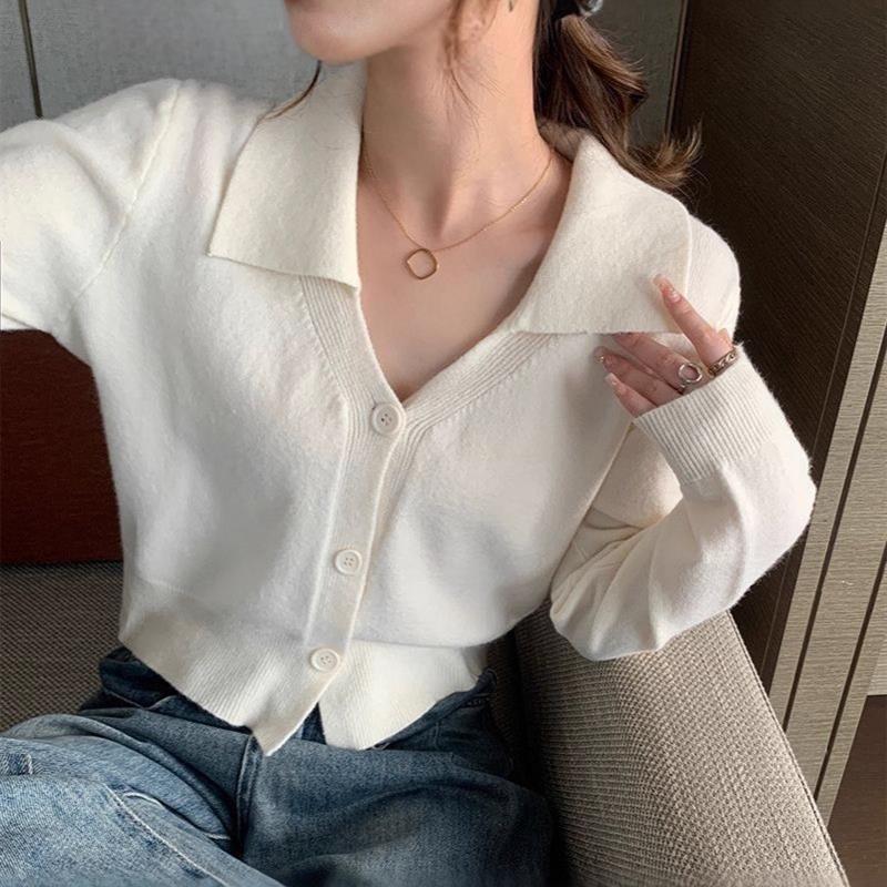 安迪绒毛衣外套针织开衫秋季穿搭2025新款爆款翻领高级感洋气上衣