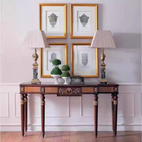 福溢家具 英国风温莎堡系列玄关台欧式玄关桌 进门玄关柜 墙边柜