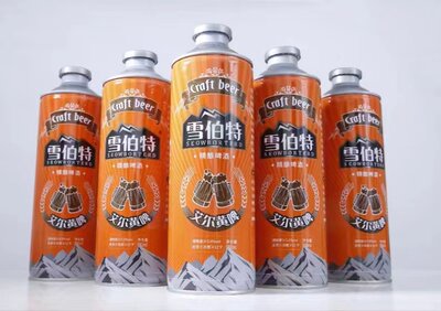 雪伯特比利时白啤/黄啤马口铁罐装980ml*6瓶中国石油昆仑好客甘肃