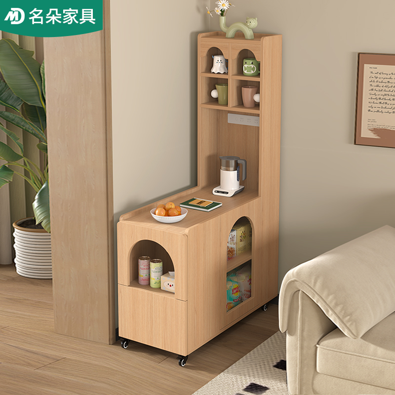 实木沙发边柜家用可移动书柜