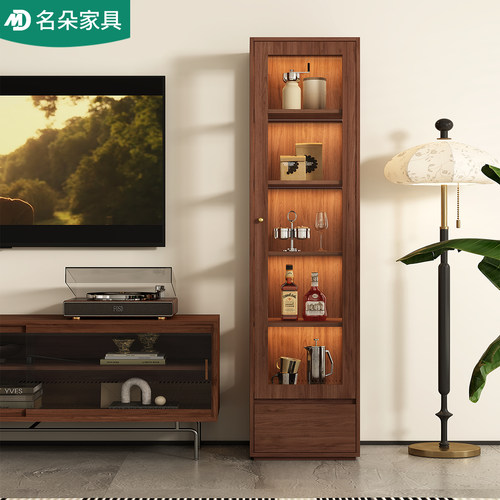 名朵实木书柜储物柜一体靠墙