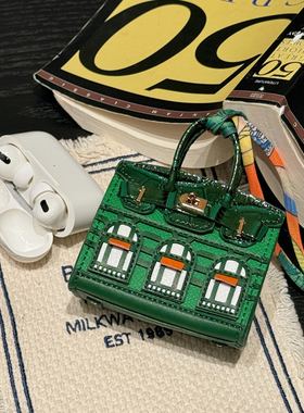 潮牌适用苹果AirPods 4耳机壳新款AirPods3/2代ipro创意小房子个性网红女挂件迷你包保护套通用款蓝牙耳机壳