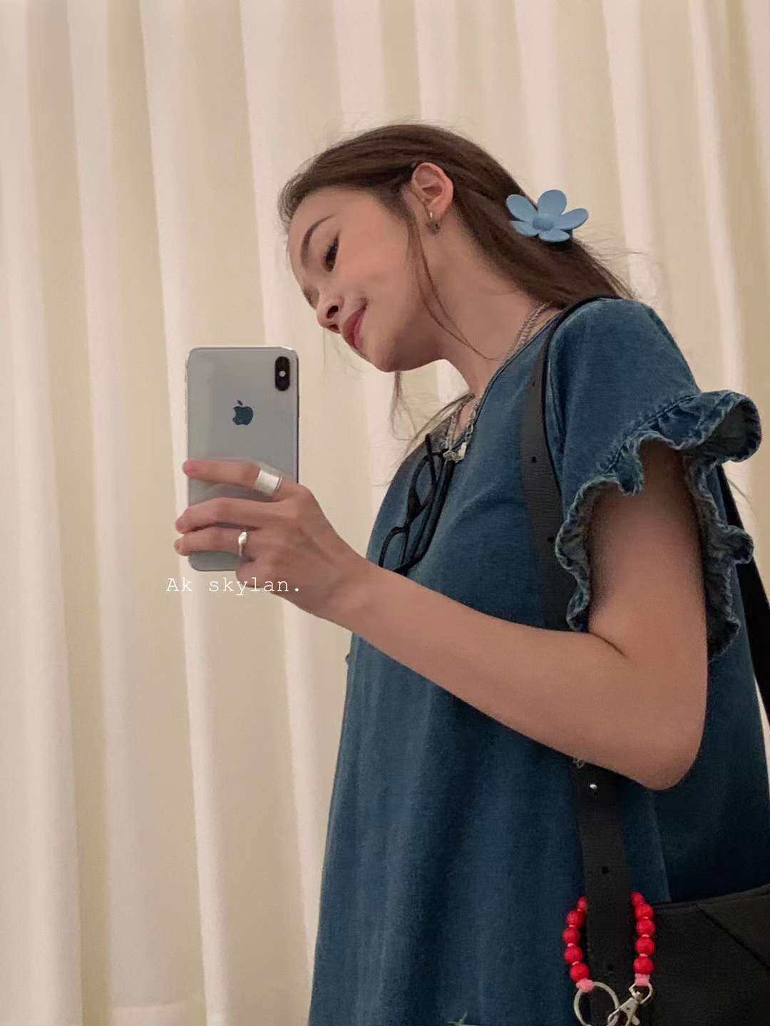 清仓现货韩版复古牛仔连衣裙