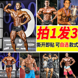 萨迪克海报健身励志大尺寸自贴壁纸宿舍墙上贴画房间装饰自粘墙贴