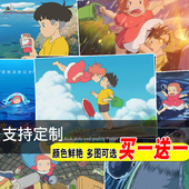 崖上 饰画奶茶店壁纸挂画芯 波妞海报金鱼姬寝室墙贴自粘房间装