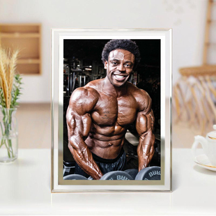 布莱恩安斯利水晶玻璃相框黑天鹅健身周边肌肉男健美励志摆台摆件