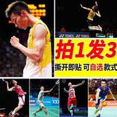 李宗伟海报羽毛球大马一哥大尺寸房间自粘壁纸墙上贴画装 饰墙贴