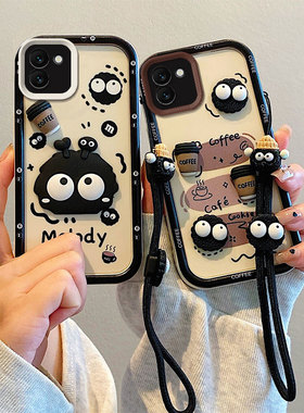 适用三星A03手机壳日韩少女sm-a037f搞怪学生galaxy a03s保护套ins可爱女生samsung ao3个性卡通sx a03s煤球