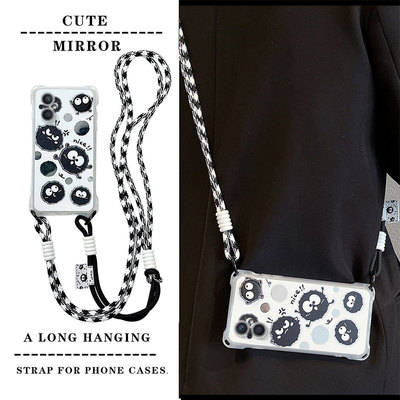 适用OPPO A96 5G版手机壳卡通潮少女opop a96搞怪创意男女opooa96斜跨绳子0ppoa96可爱日韩女oppia96保护套