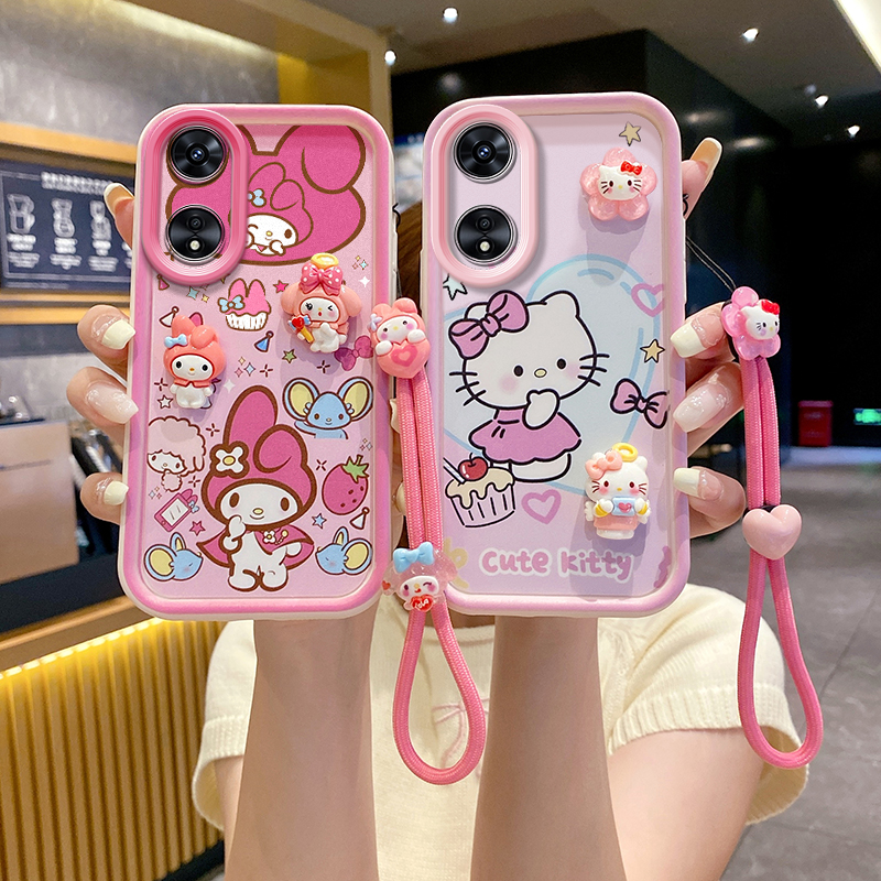 适用OPPO A58 5G手机壳可爱女PHJ110卡通高颜值opopa58x搞怪新款ooppa58x个性kitty猫oppia58日韩学生保护套