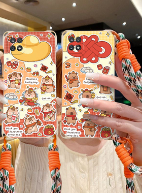 2026马上发财适用三星GalaxyA03手机壳新年时尚A03Core个性男女samsung a03s卡通潮流3星ao3保护套日韩斜跨