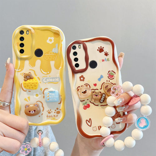 适用红米Note8Pro手机壳卡通日韩女m1908c3je个性透明redmi note8保护套ins风可爱女n0te8硅胶手链nite8pro潮