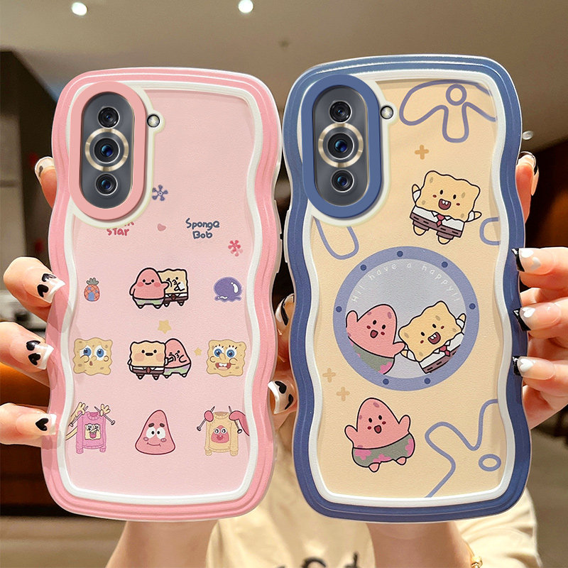 适用于华为Nova10手机壳简约新款OCO-AL00卡通波浪纹niva10网红搞怪情侣nove10手机套ins可爱女生navo10硅胶