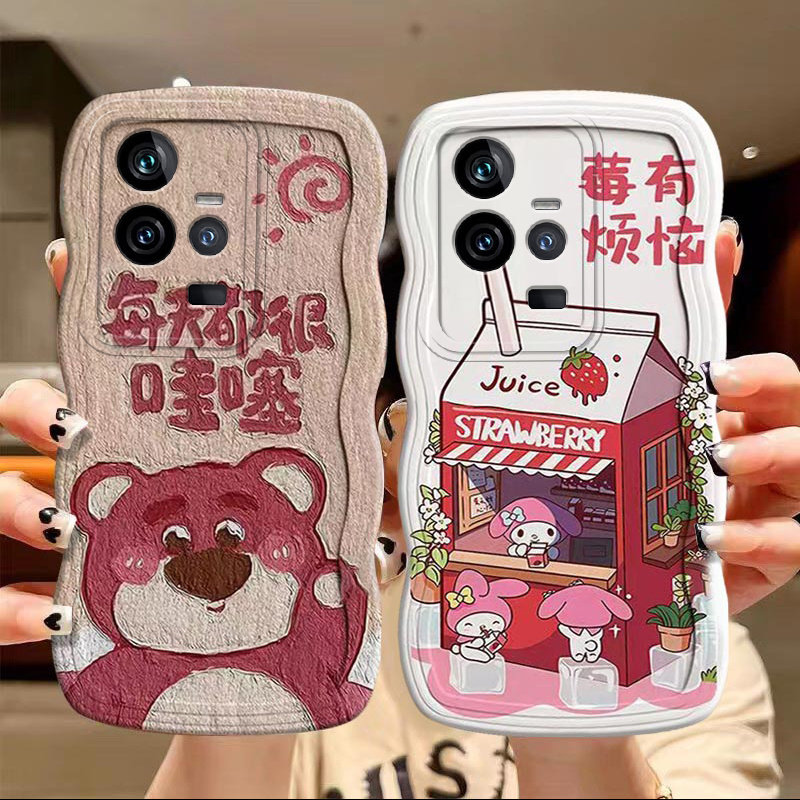 适用于VIVO iqoo11手机壳个性潮女V2243A草莓熊iqqo11pro保护套ins风日韩可爱女生V2254A硅胶创意iq0011搞怪