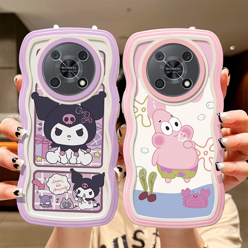 适用于华为畅享50pro手机壳新款卡通少女cx50pr0个性波浪纹。畅想50pro保护套ins风可爱女生畅亨50pro硅胶时