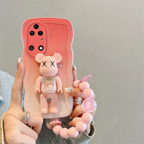 适用于华为P50手机壳可爱少女手链p50por日韩立体软壳huawei p50pro保护套ins风搞怪p5o暴力熊支架p5ipro硅胶