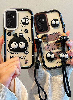 适用三星A14 4G手机壳卡通学生SM-A145F立体公仔galaxy a14 5g保护套ins可爱少女sx a14搞怪煤球samsung a14