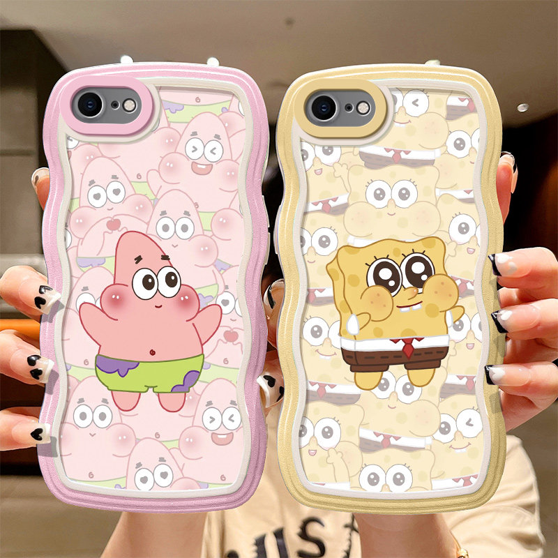适用苹果6s手机壳超萌少女可爱iphone 6plus保护壳ins风简约ihpone 6splus硅胶卡通海绵宝宝pg日韩搞怪6pius