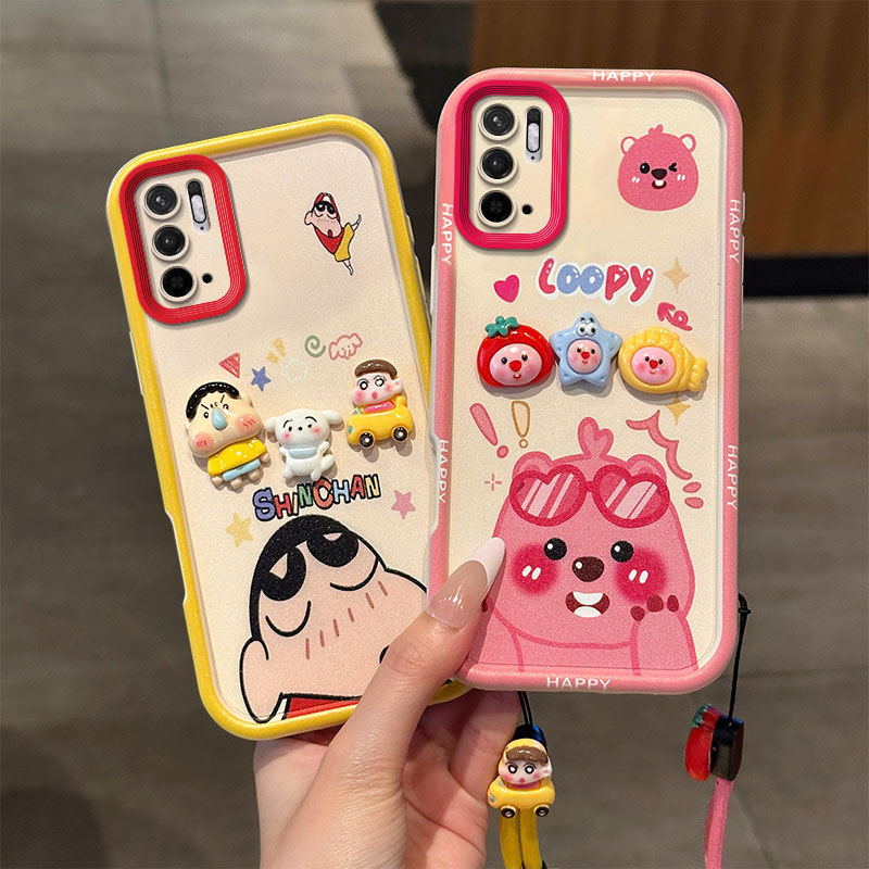 可爱蜡笔小新适用红米Note10 5g手机壳时尚少女note10t保护套nite10海绵宝宝nota10t卡通搞怪男女n0te10手绳
