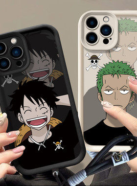 适用苹果xsmax手机壳时尚男女iphone7plus卡通xr简约潮pg13海贼王8plus硅胶。平果11保护套ihpone 6s路飞索隆