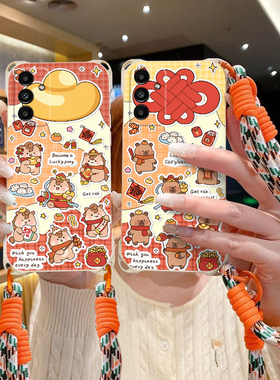 2026马上发财适用三星GalaxyA13 4G手机壳新年小马GalaxyA13Lite情侣男女GalaxyA13卡通本命年红色趣味保护壳