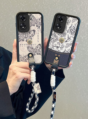 山茶花适用OPPO A1x手机壳立体oopoa1x卡通可爱少女A2x秋冬小羊皮纹oppiA1活力版潮女ins保护套0ppo小众手绳