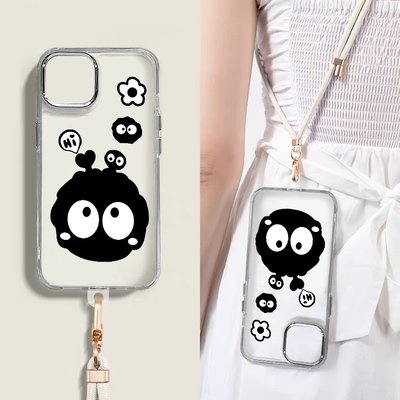 时尚煤球适用于OPPOA5Pro 5G手机壳opop A40日韩透明壳A40M卡通可爱少女a4om保护套oppi A5 5G硅胶男女情侣