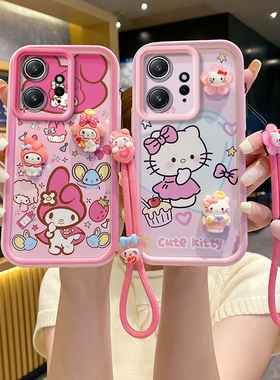 适用于红米13 4g手机壳可爱女redmi 13c保护套ins搞怪卡通hongmi 12个性全包边redml 13日韩凯蒂猫hm 13c硅胶