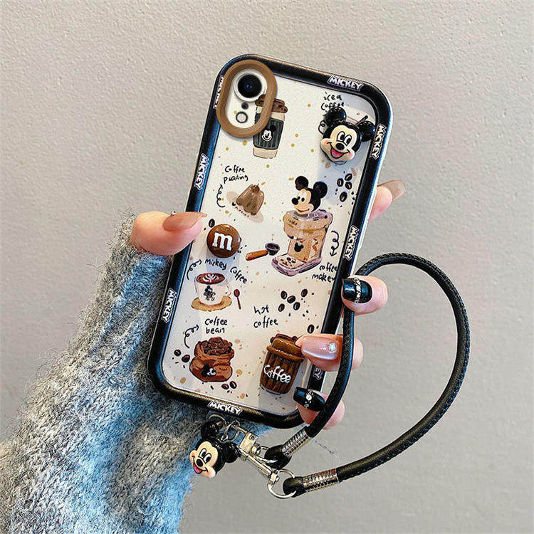 库洛米适用iPhoneX手机壳卡通公仔XR潮少女XS浮雕立体XSMax米奇卡通趣味ins可爱保护壳