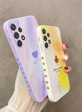适用三星A32 4g手机壳简约防摔samsung a32个性创意软壳galaxya32保护套sx a32全包镜头三兴a32 lte女可爱心