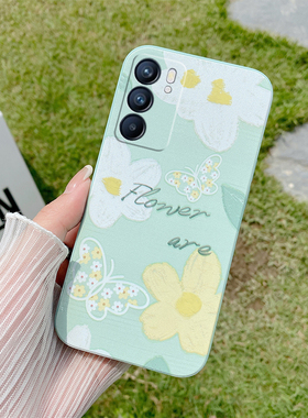 适用OPPO Reno6手机壳ins风潮女0pp0reno6卡通全包边opopreno6网红新款ooporeno6保护套可爱女生小清新PEQM00