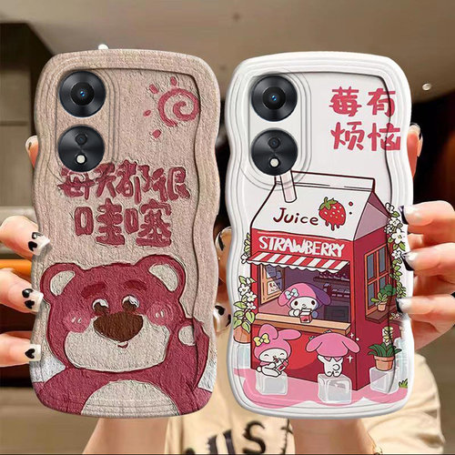 适用OPPO a58手机壳日韩可爱女opop a58x保护壳ins风库洛米PHJ110时尚学生oopp a58个性搞怪文字0poa58x趣味
