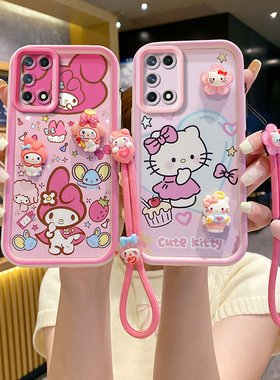 适用于RealmeV13手机壳新款可爱女RMX3041个性kitty猫oppo真我v5保护套ins高颜值relamev13搞怪卡通raelmec5