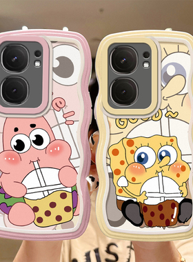 适用于VIVO iqooneo9手机壳搞怪海绵宝宝iqoonoe9pro日韩少女iqqoneo9保护套ins可爱女生iq00neo9卡通派大星