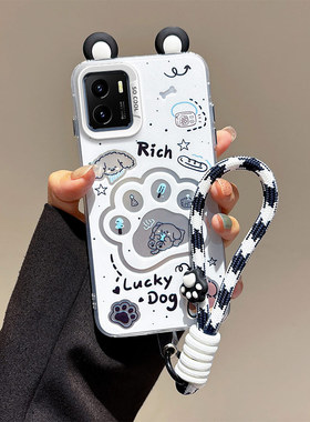 耳朵海绵宝宝适用vivoY01手机壳viovy10时尚派大星vivi Y10少女可爱viboY15A一体手绳vlvoY15s学生卡通保护套