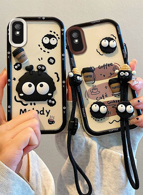 适用于红米9A手机壳日韩潮女M2006C3LC卡通煤球redmi 9c保护套ins可爱少女hongmi 9a高颜值。redml9c时尚学生