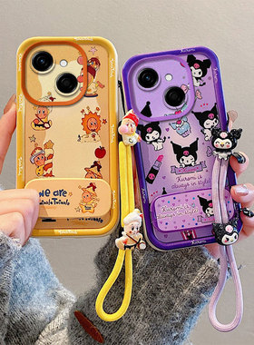 库洛米镜子支架适用Tecno Spark40C手机壳时尚可爱女spark40c硅胶卡通手绳spark4oc日韩全包边个性保护套星