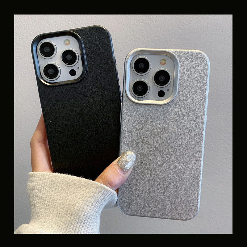 ins高级感荔枝纹小米红米手机壳