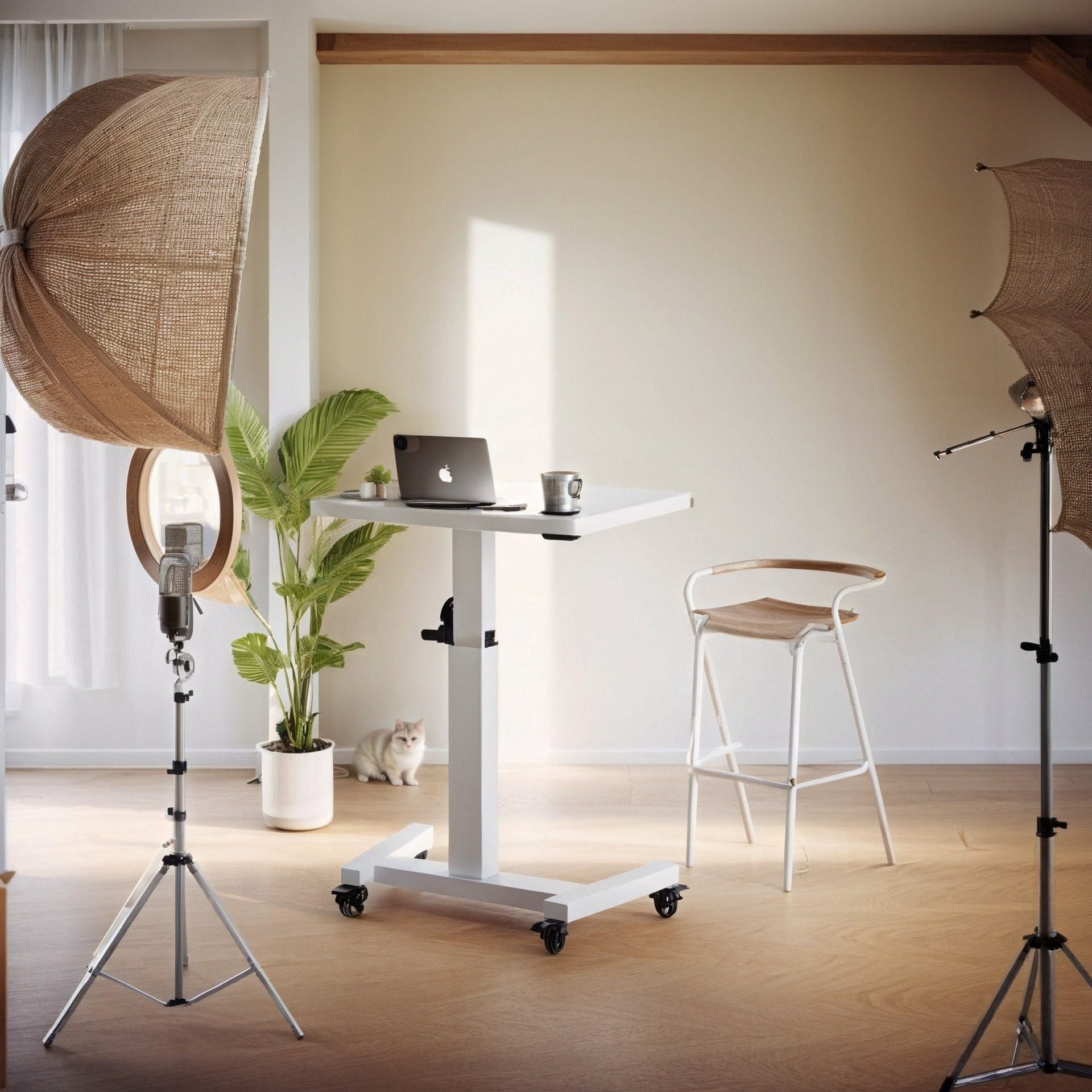 直播桌子主播用女生可移动可升降站立式展示工作台客厅沙发小桌子,收纳整理,书桌收纳置物架,淘宝优惠券,粉丝福利购,淘宝优惠卷