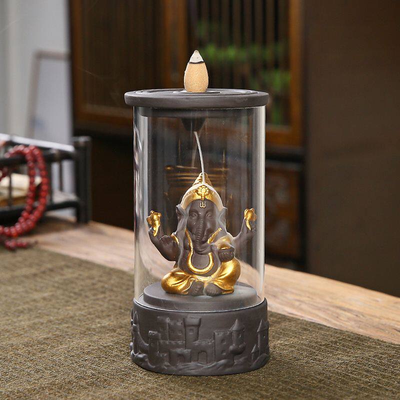 防风倒流香炉紫砂创意摆件