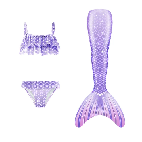 Наряд маленькой принцессы, летний пляжный детский купальник, крой «рыбий хвост», подходит для подростков, в западном стиле