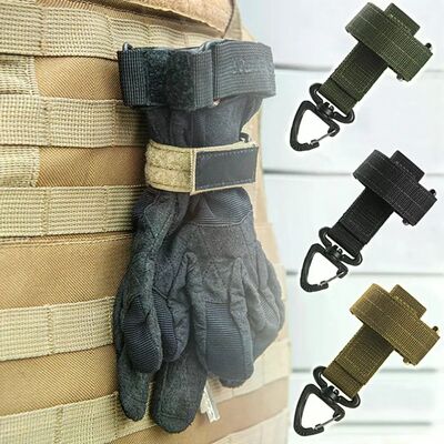 Outdoor Tactical Multi-purpose Nylon Hook Gloves Safety Clip